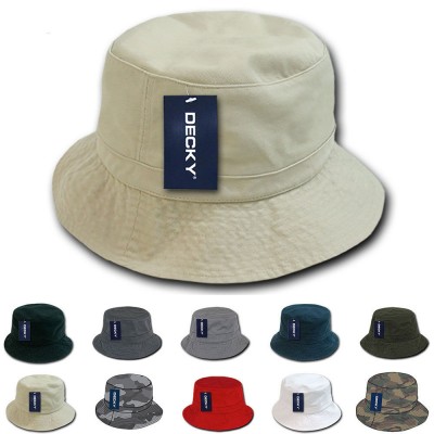 Decky Bucket Fishermen Boonie Hats Caps Washed Cotton Twill Fitted  eb-94301567